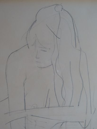 null René ARTOZOUL (1927-2015).

Femme nue.

Deux dessins au crayon, formant pendant.

H_49...