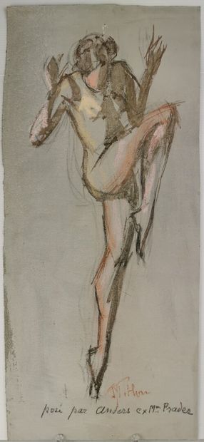 null Josey PILLON (1876 - ? ).

Ballet, Mme Prader.

Technique mixte sur papier,...