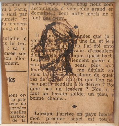 null 
Alberto GIACOMETTI (1901-1966).





Woman in profile.





Drawing in brown...