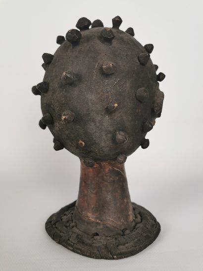 null EKOI head, southern NIGERIA (Biafra).

Dance crest.

Wooden core and animal...