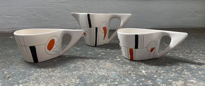 null Peter ORLANDO (1931-2009).

Set of 3 ceramic pieces, c.1950.

Pitcher : H_ 11...