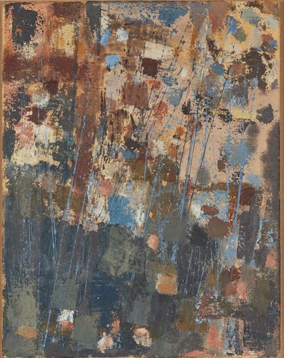 null Camille BRYEN (1907-1977).

Composition 133, 1956.

Oil on canvas, dated and...