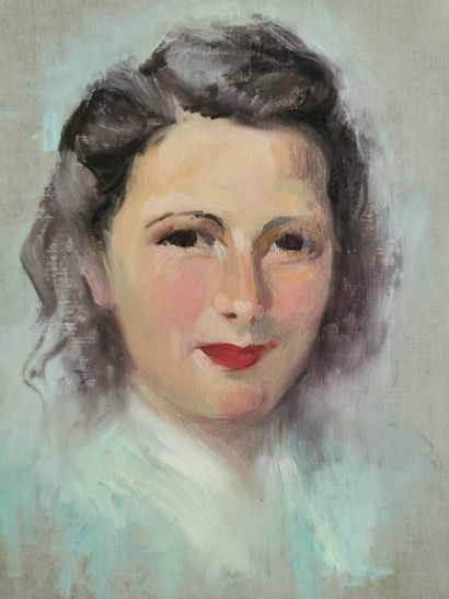 null Josey PILLON (1876- ? ).

Portrait de jeune femme.

Huile sur panneau.

H_27...