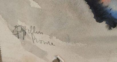 null Josey PILLON (1876- ? ).

Place à Rome.

Aquarelle sur papier contrecollé sur...