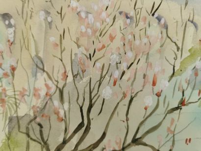 null Josey PILLON (1876 - ? ).

Le printemps.

Aquarelle et crayon sur papier.

H_48,9...
