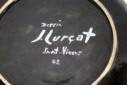 null Jean LURÇAT (1892-1966) et SANT VICENS.

Plat circulaire en faïence à décor...