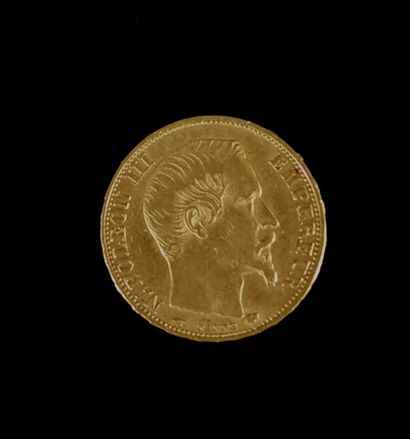 null Ensemble de sept pièces de 20 francs or, Marianne et Napoléon III tête nue.

45,18...