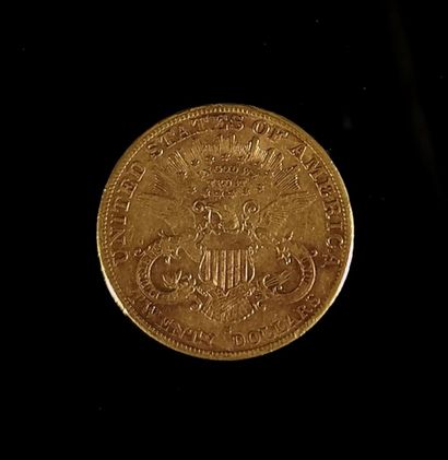 Pièce de 20 dollars en or. 
1902. 
33,41...