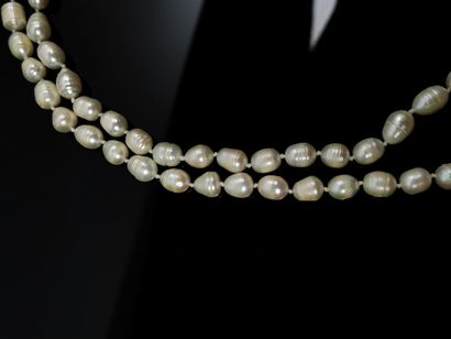 null Long sautoir orné de perles de culture baroques. 

L_116 cm
