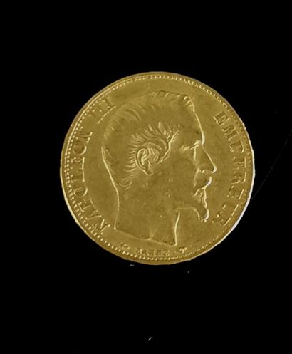 null Dix pièces de 20 francs or Napoléon III, 1854 A (x6) et 1855 A (x4).

France.

64,20...
