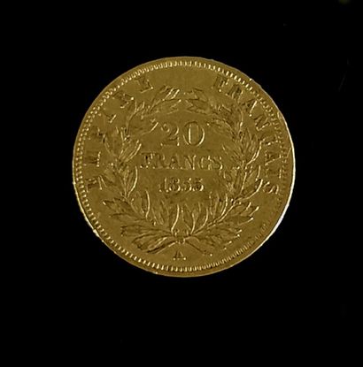 null Sept pièces de 20 francs or Napoléon III, 1859 A (x3), 1859 B (x3) et 1860 A...