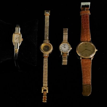 null Lot de quatre montres bracelets de dame, comprenant : 

- une montre Longines...