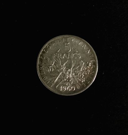 null Ensemble de 149 pièces de 5 francs argent, Semeuse.

1790,75 grammes