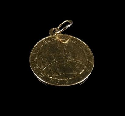 null Médaille religieuse en or jaune.

2,43 grammes, 18K, 750°/00