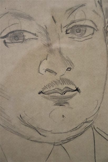 null Raoul DUFY (1877-1953).

Portrait of Pierre Geismar, circa 1938.

Pencil drawing...