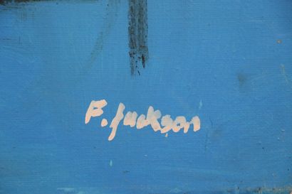 null Franck JACKSON (né en 1931).

Dos. 

Huile sur toile, signée en bas à droite,...