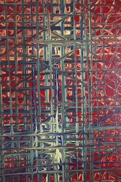 null Wilmer HERRISON (né en 1978). 

Abstraction en rouge.

Huile sur toile signée...