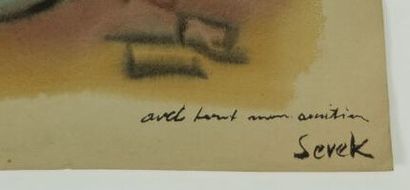 null SEVEK (1918-1994).

Le chat.

Encre et aquarelle sur papier.

Signé en bas à...