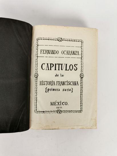 null Fernando OCARANZA.

Capitulos de la historia franciscana.

Mexico, 1933.

Deux...