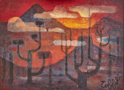 null 
Louis TOFFOLI (1907-1999).




The evening (Mexico).




Oil on canvas, signed...