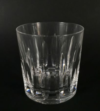 null BAYEL.

Eight whisky glasses and seven orangeade glasses in crystal, model.

H_8,5...