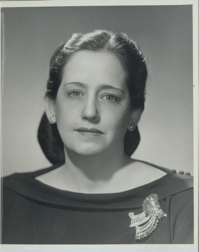 null Portrait of Beatriz Alemán Valdés, wife of Miguel Alemán Valdés.

Black and...