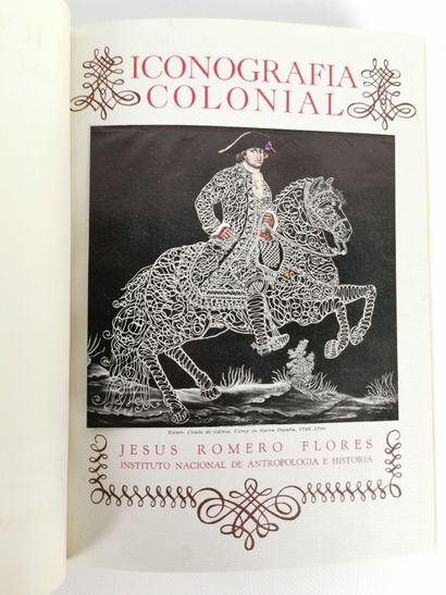 null Jesus Romero FLORES.

Iconografia colonial.

Demi-reliure rouge, dos orné.

Ex-libris...