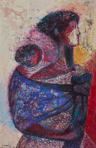 null Trinidad OSORIO (1929-2002).

Maternity.

Oil on canvas, signed lower left and...