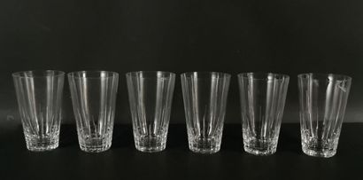 null NACHTMANN.

Suite de six grands verres à eau en cristal, modèle

Rayures et...