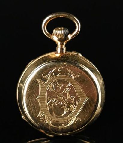null Gold collar watch, monogrammed DG on the reverse. 

D_31 mm.

Gross weight:...