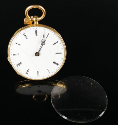 null Collar watch in yellow gold, the dust cover in gold.

Movement eight jewels.

D_35...