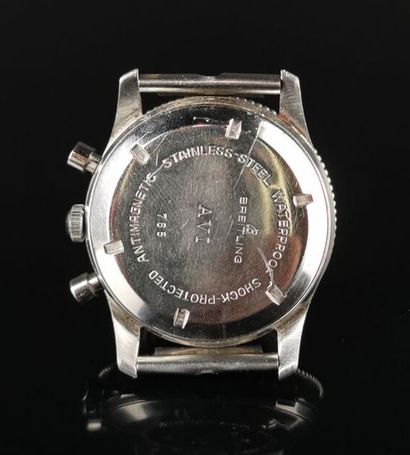 null 
BREITLING.




AVI.




No. 765.




Steel bracelet chronograph. Round case,...