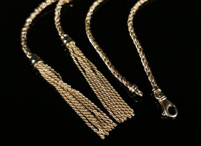 null Necklace neglected in yellow gold.

L_ 51 cm.

23.22 grams, 18K, 750°/00