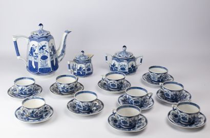 null VIETNAM ou CHINE.

Service à thé en porcelaine bleue et blanche comprenant une...