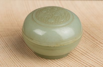 CHINE, XIXème siècle. 
Boite lenticulaire...