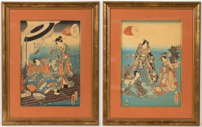 null Utagawa KUNISADA, dit TOYOKUNI III (1786-1865)

Paire d'estampes japonaises...