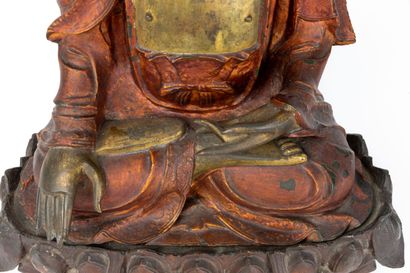 null 
CHINA, Ming dynasty (1368-1644).




Important sculpture of Shakyamuni Buddha...