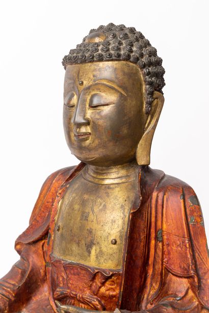 null 
CHINE, dynastie Ming (1368-1644).




Importante sculpture du bouddha Shakyamuni...