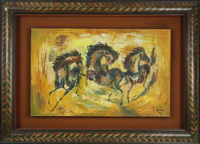 null TRAN QUANG HIEU (1938-1985).

Les chevaux.

Huile sur toile, signée en bas à...