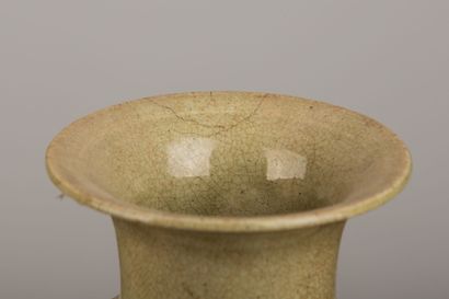 null VIETNAM (?).

Celadon glazed stoneware baluster vase with flared neck, the glaze...