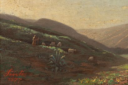 null Joseph SINTES (1829-1913).

Paysage algérien.

Huile sur toile, signée en bas...