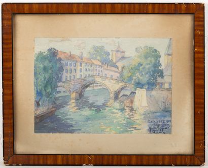 null Albert SCHMIDT (1883-1970).

View of Metz, 1923.

Watercolor, signed and dated...