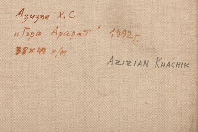 null Khatchik AKIZIAN (1948).

Le mont Ararat.

Huile sur toile, signée et titrée...