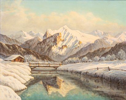 null Serge AGABABIAN known as SEDRAC (1878-1974).

The Wetterhorn, Oberland, Canton...