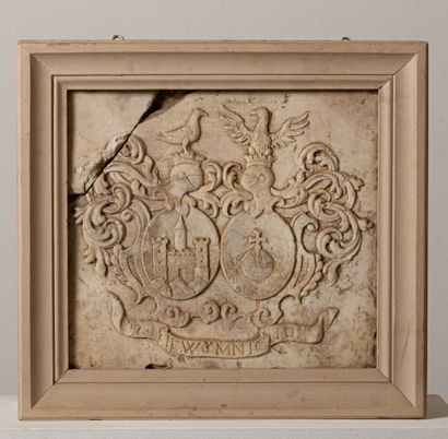 null 
Marble plaque with a coat of arms.




Austria, 17th or early 18th century.




H_...