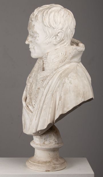 null French school of the XIXth century.

Bust of Pierre Jean Georges CABANIS.

Sculpture...