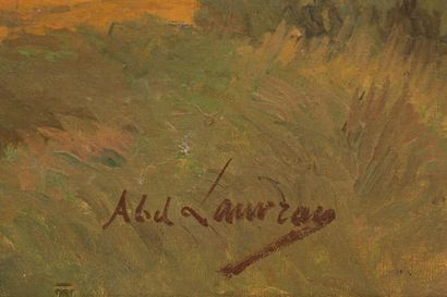null Abel LAUVRAY (1870-1950).

Paysage lacustre.

Huile sur toile, signée en bas...
