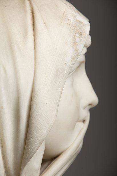 null Giosue ARGENTI (1819-1901).

Bust of a woman with a veil, 1875.

Sculpture in...