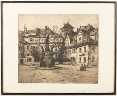 null Zdenka BRAUNEROVA (Prague 1858-1934).

Prague and surroundings.

Two engravings,...