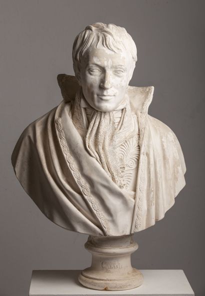 null French school of the XIXth century.

Bust of Pierre Jean Georges CABANIS.

Sculpture...